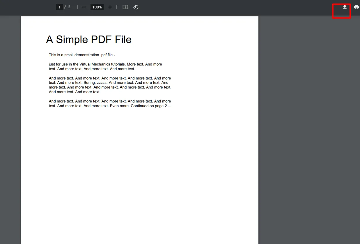 Tải tệp tin PDF mẫu về máy tính để thiết lập ứng dụng mặc định