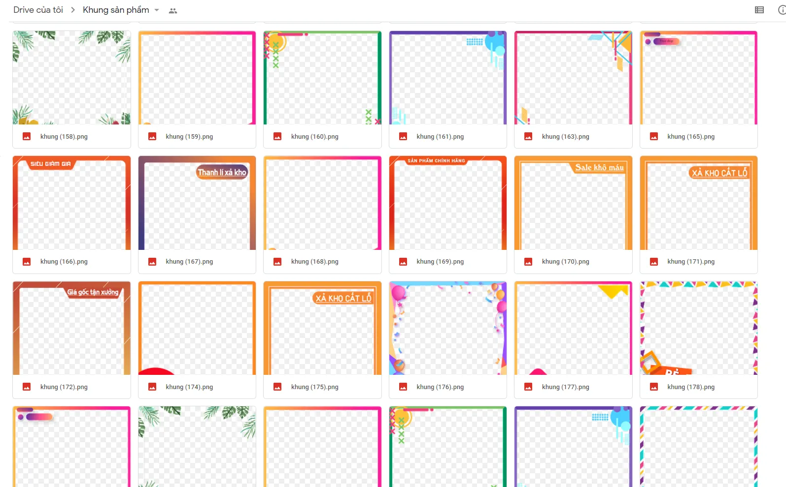 Kho thư viện các mẫu khung viền sản phẩm Shopee có sẵn
